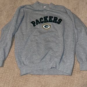 Green bag Packers crew neck